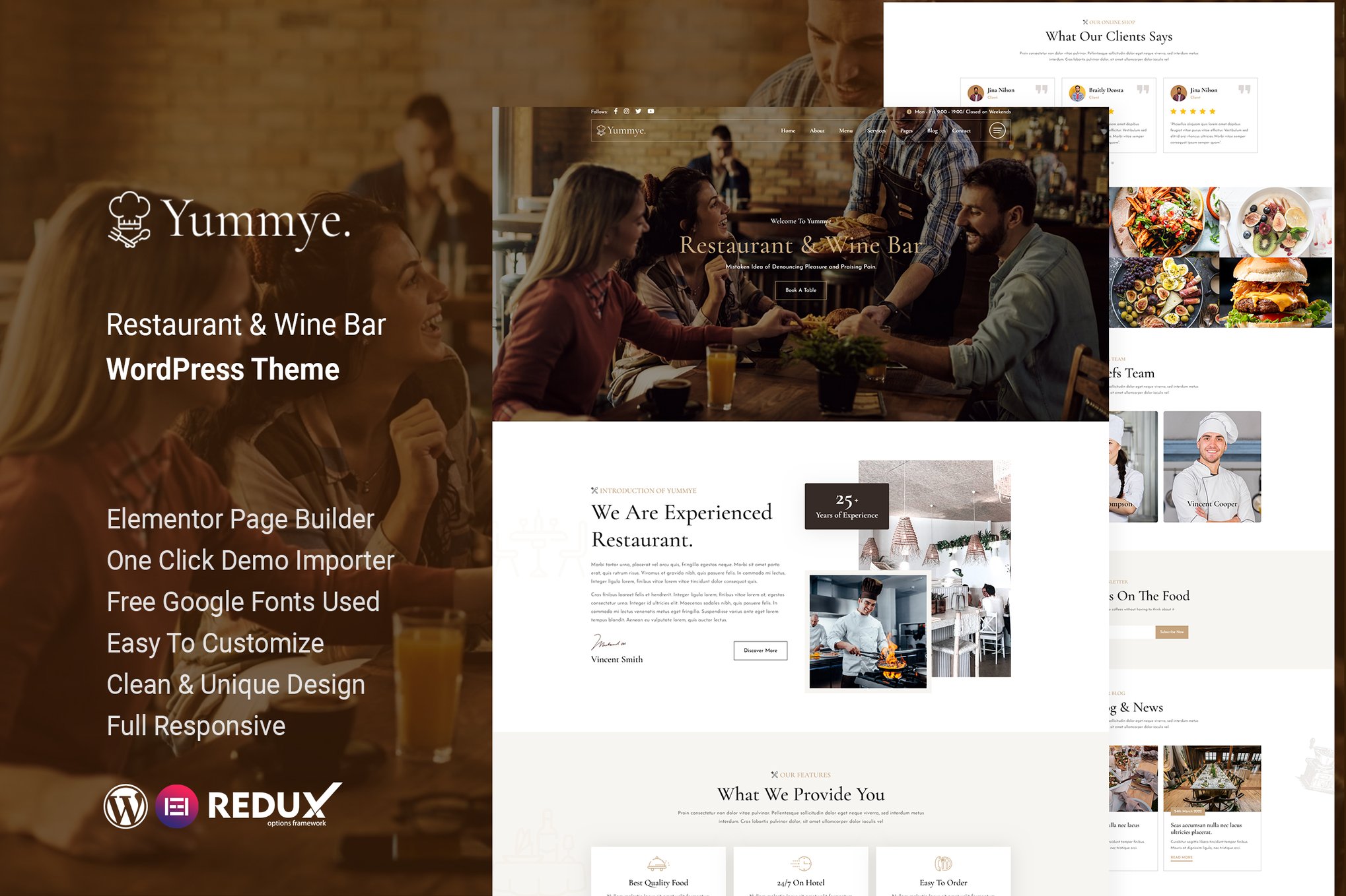 Yummye – Restaurant & Wine Bar WordPress Theme