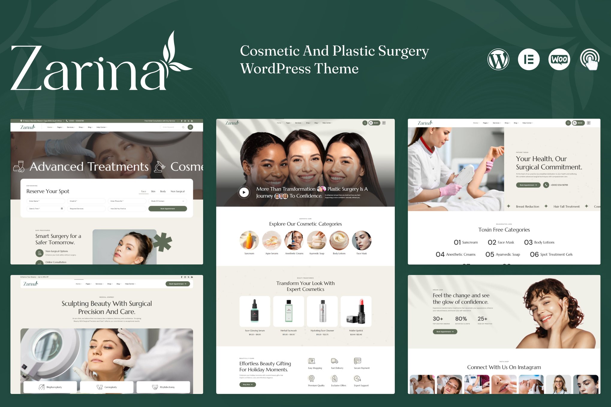 Zarina – Plastic Surgery WordPress Theme