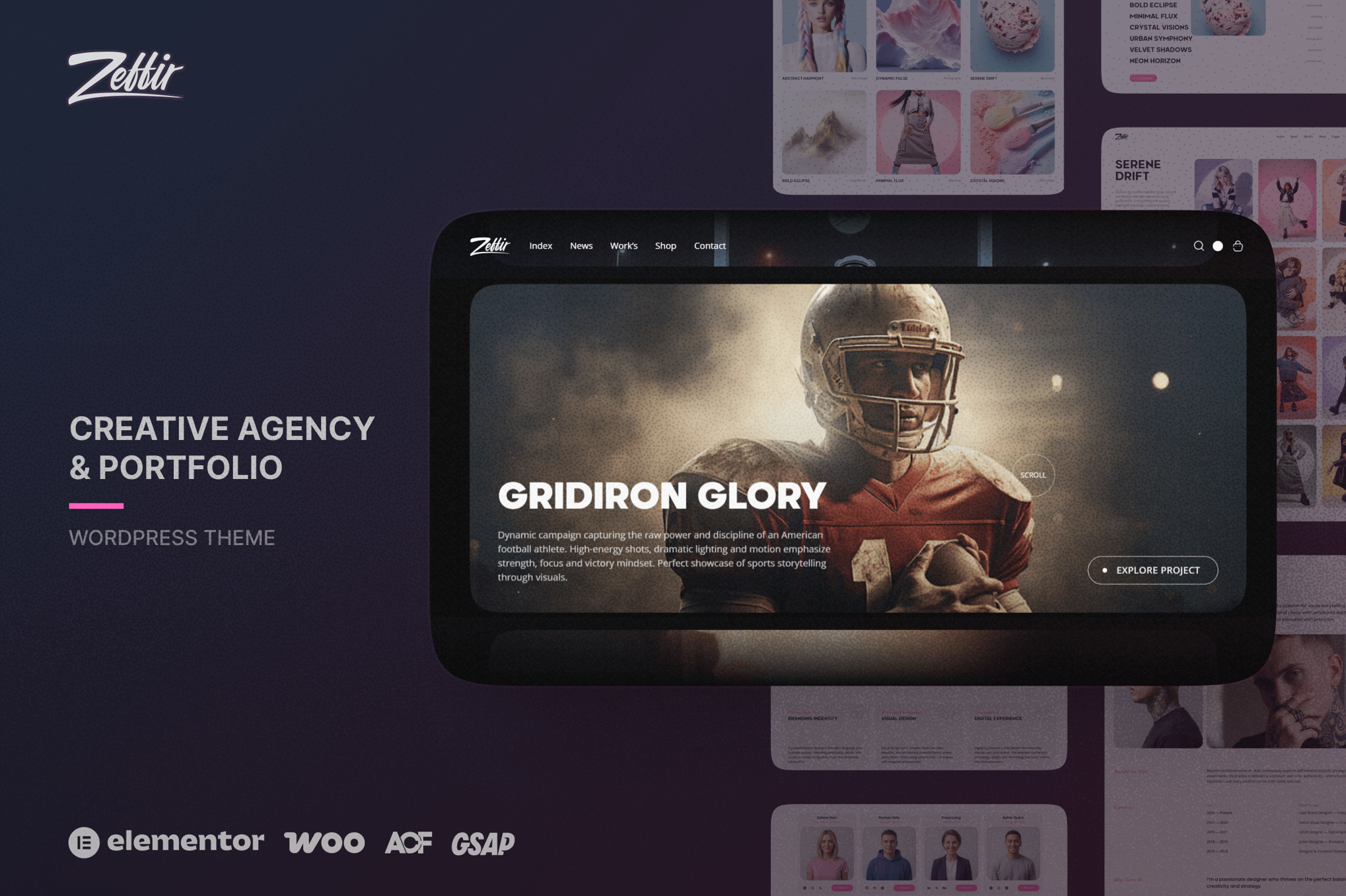 Zeffir – Creative Agency and Portfolio Theme