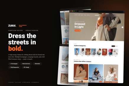 ZURIX – Campaign Driven Urban Fashion WooCommerce