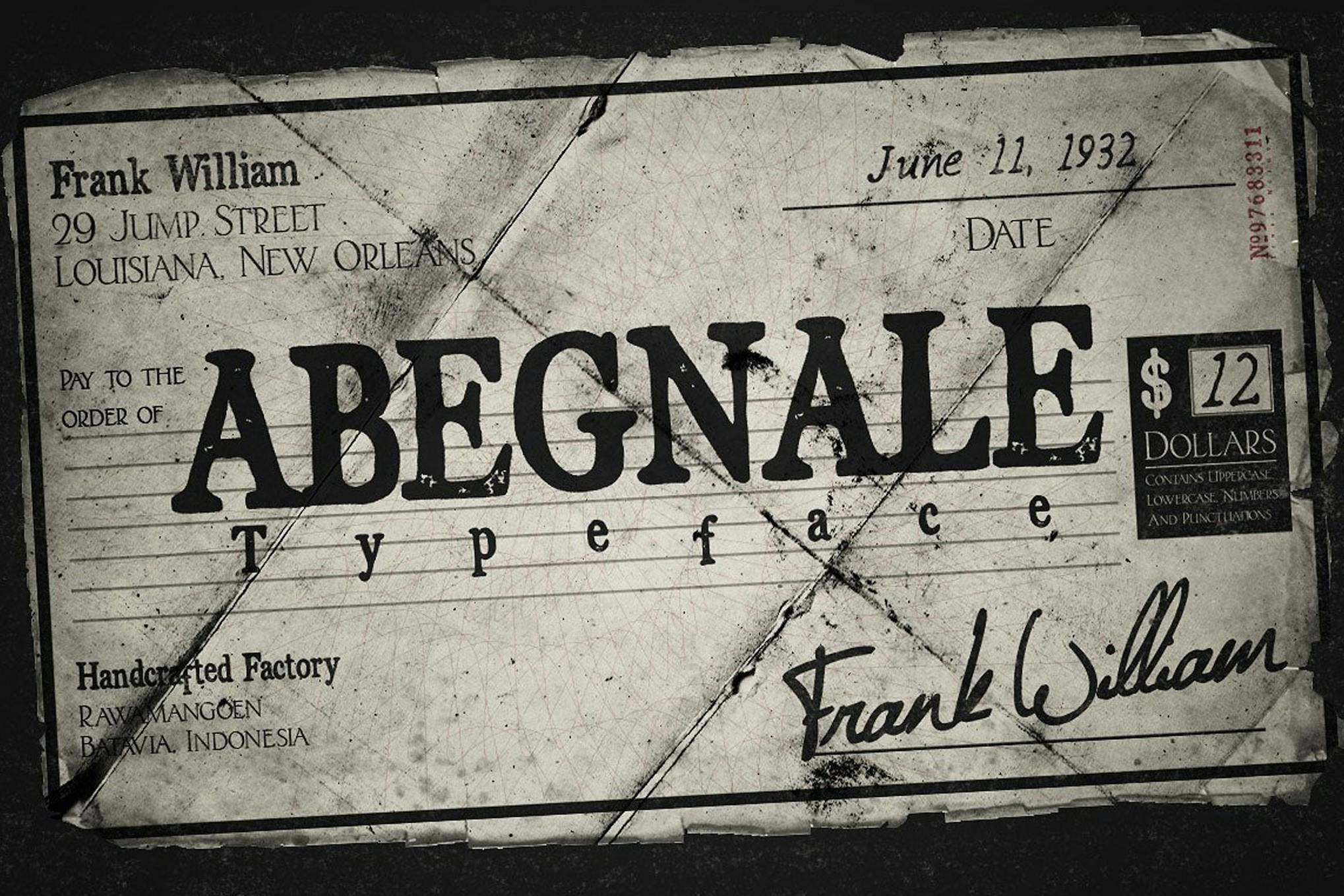 Abegnale Typeface