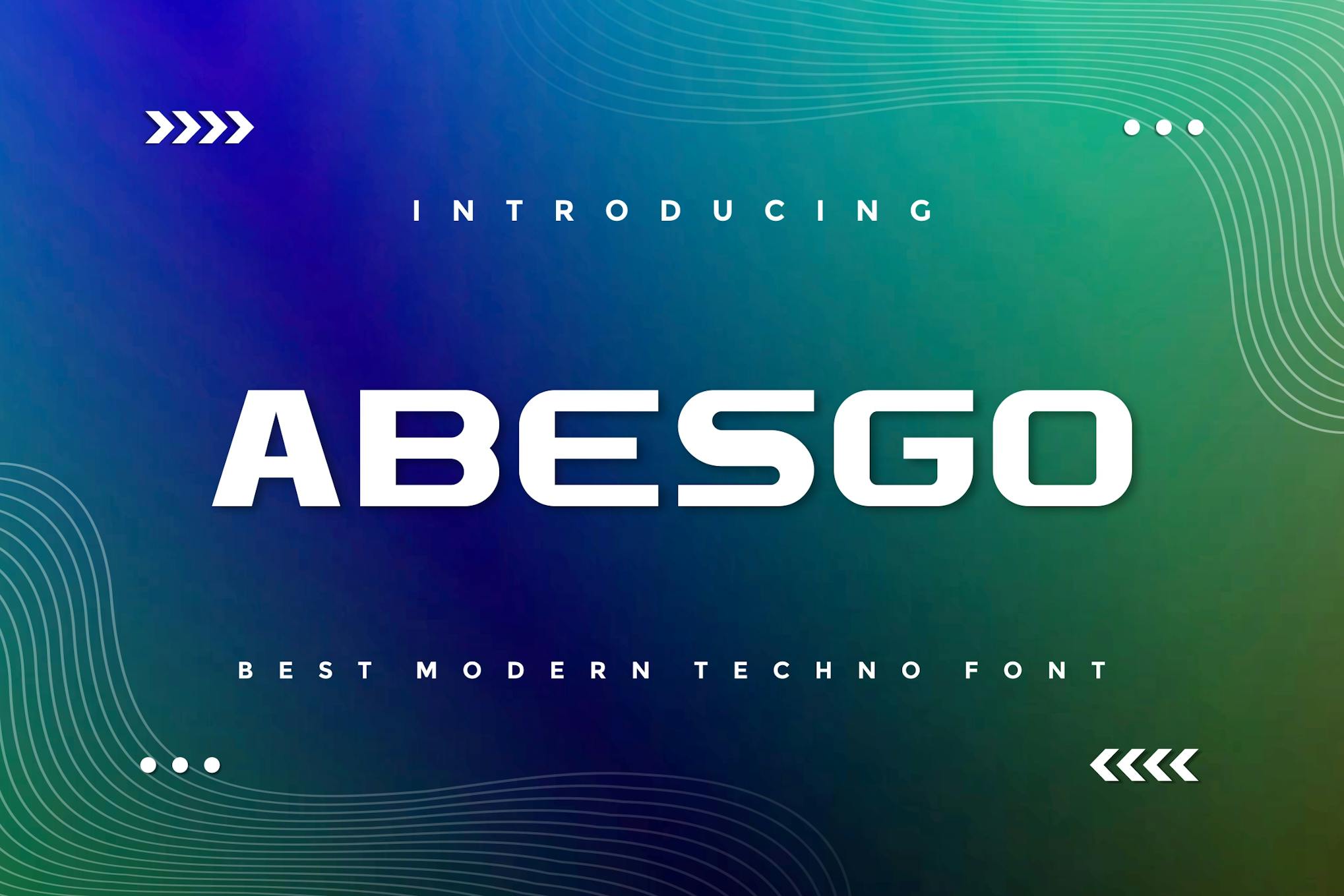 Abesgo – Modern Techno Font
