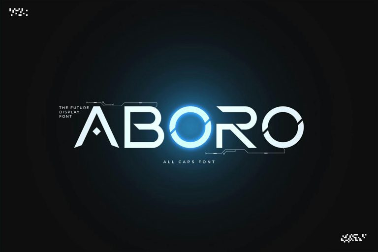Aboro – Futuristic Science Font