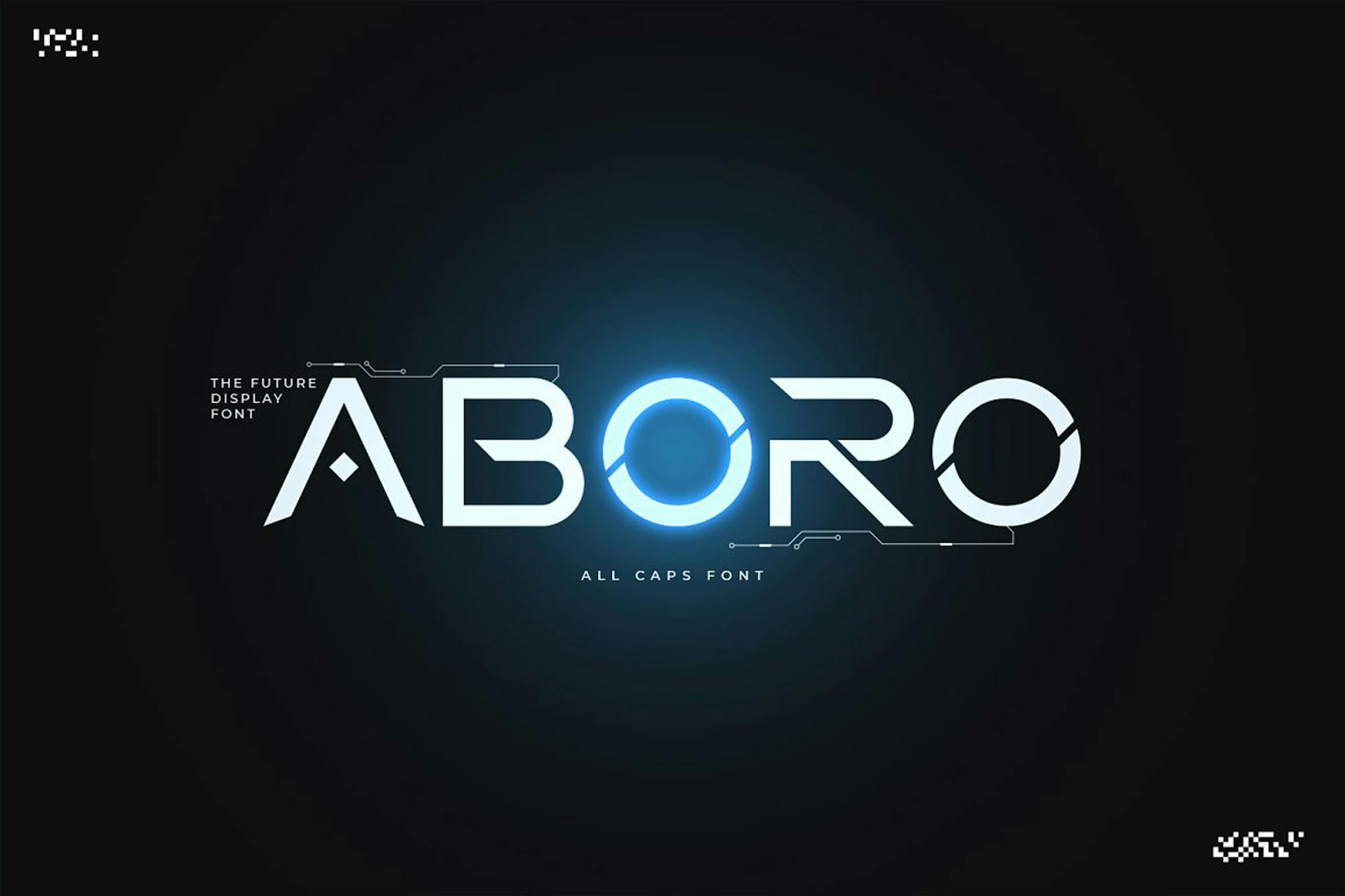 Aboro – Futuristic Science Font