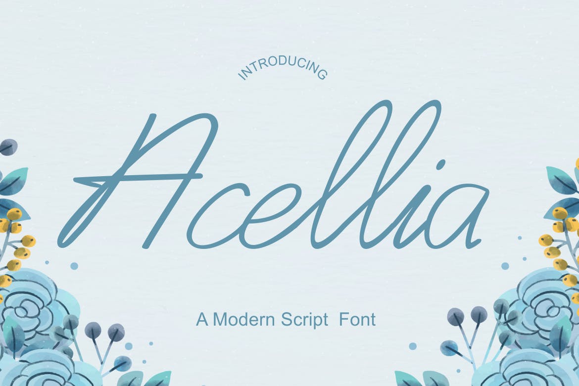 Acellia – Modern Script Font