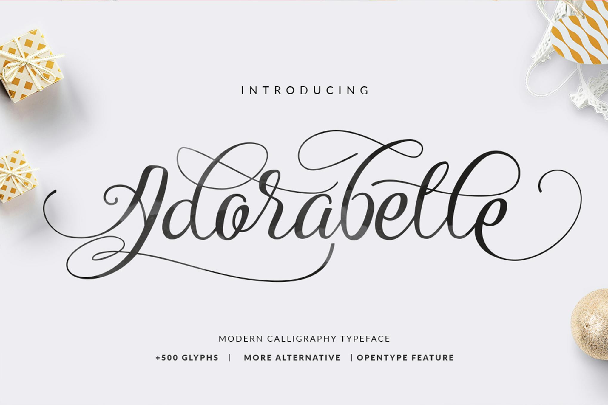 Adorabelle Elegant Wdding Font Logotype