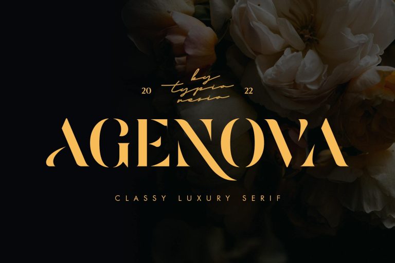 Agenova – Modern Luxury Bold Stencil Serif