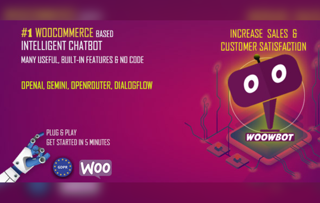 AI ChatBot for WooCommerce with ChatGPT, Retargeting, Exit Intent