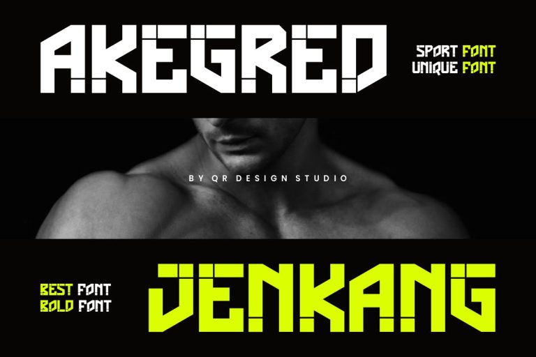 Akegred Jenkang – Sport & Thick Font