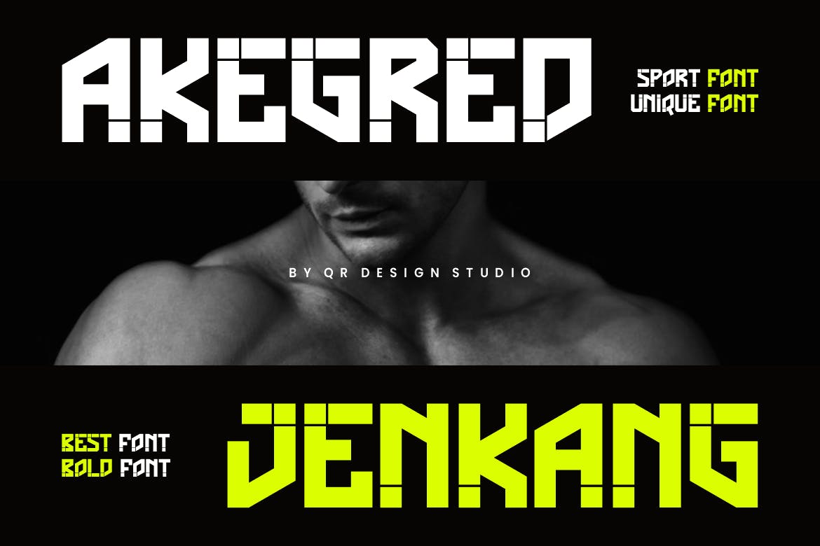 Akegred Jenkang – Sport & Thick Font