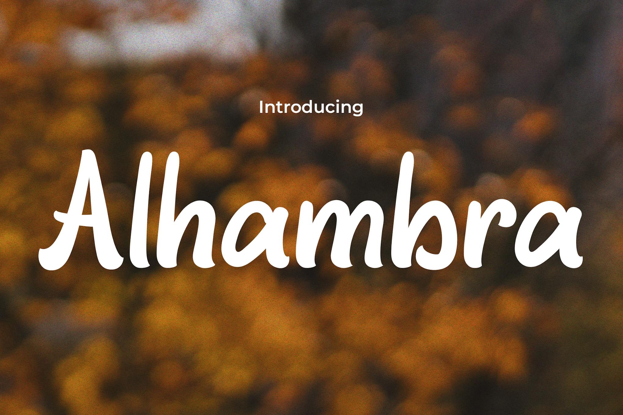 Alhambra – Vintage Handwritten Classic Font