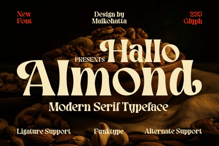 Almond – Modern Serif Typeface Font