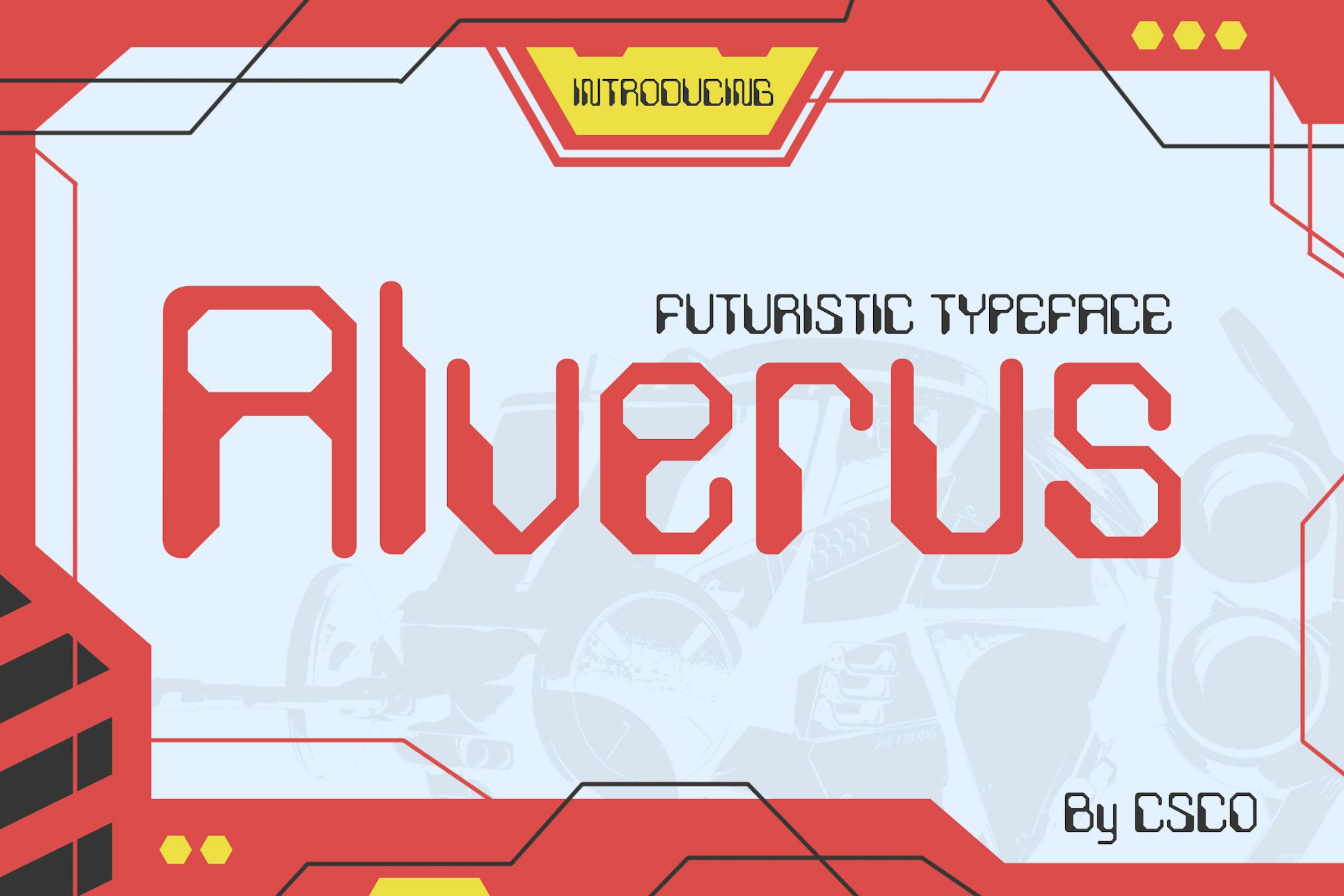 Alverus – Futuristic Typeface
