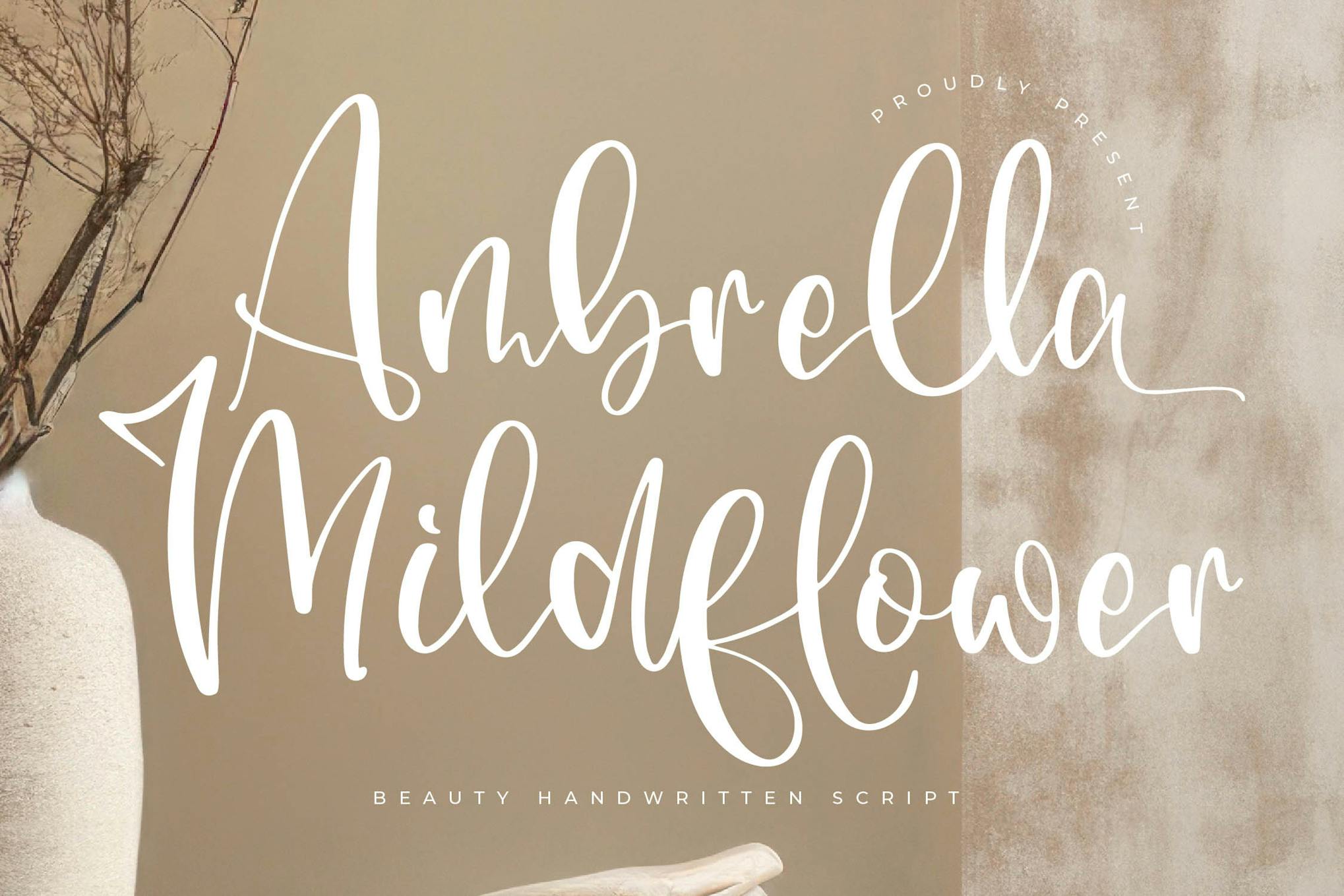 Ambrella Mildflower Handwritten Font