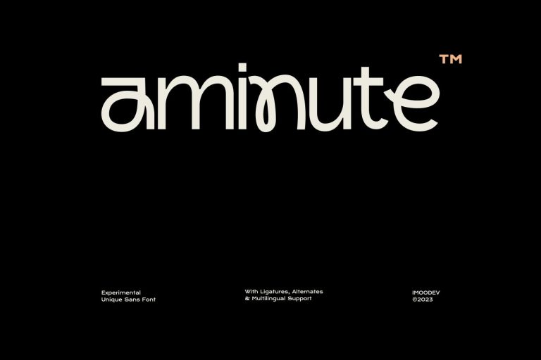 Aminute – Experimental Unique Sans Font