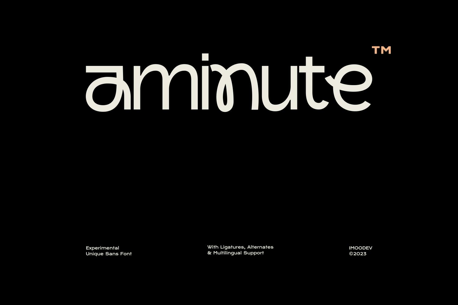 Aminute – Experimental Unique Sans Font