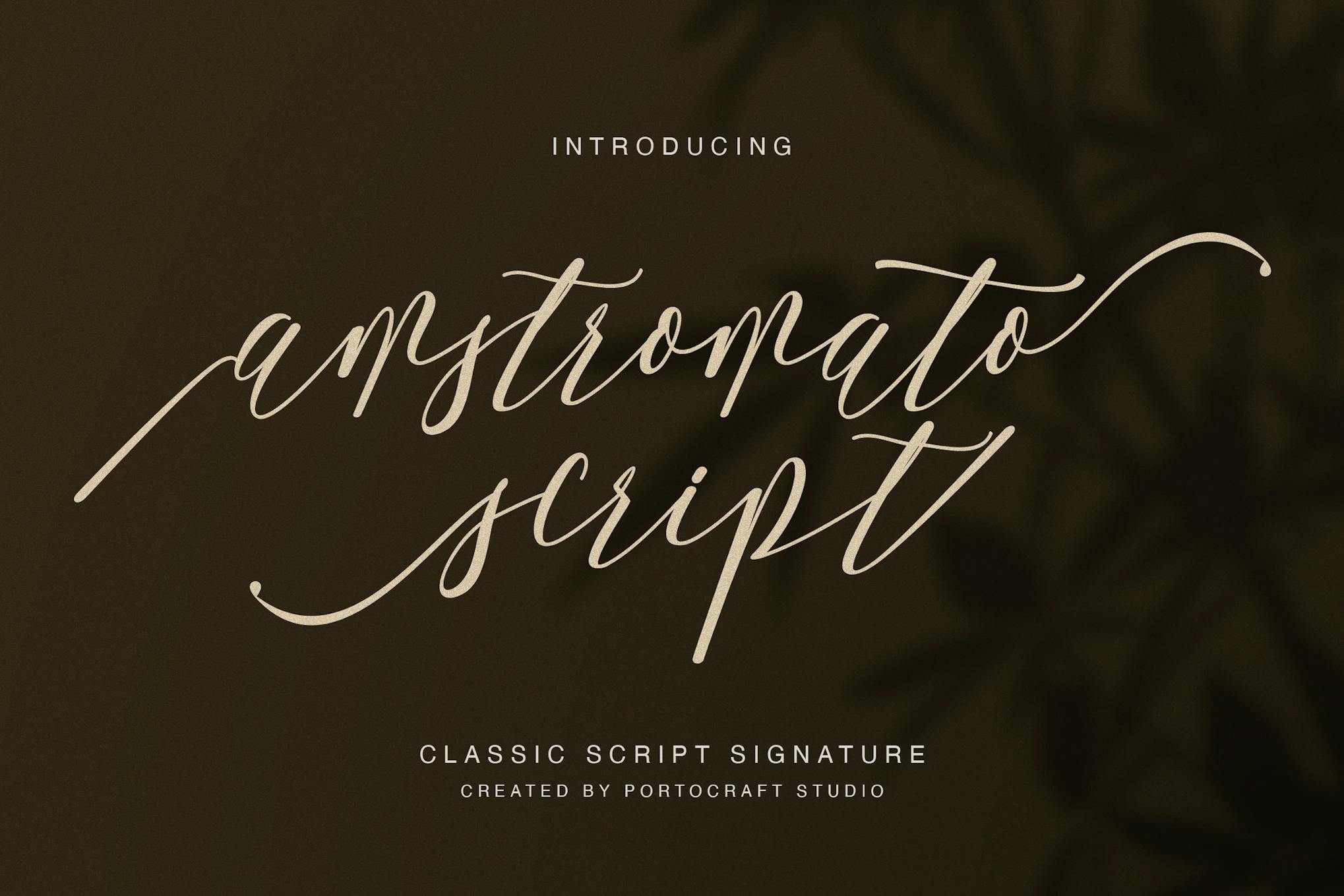 Amstromato Script Signature