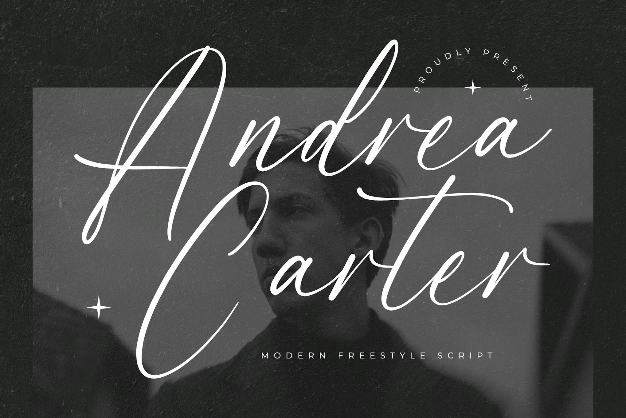 Andrea Carter Modern Freestyle Script