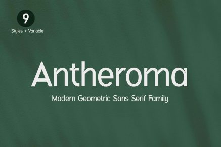 Antheroma Modern Geometric Sans Serif Family Font