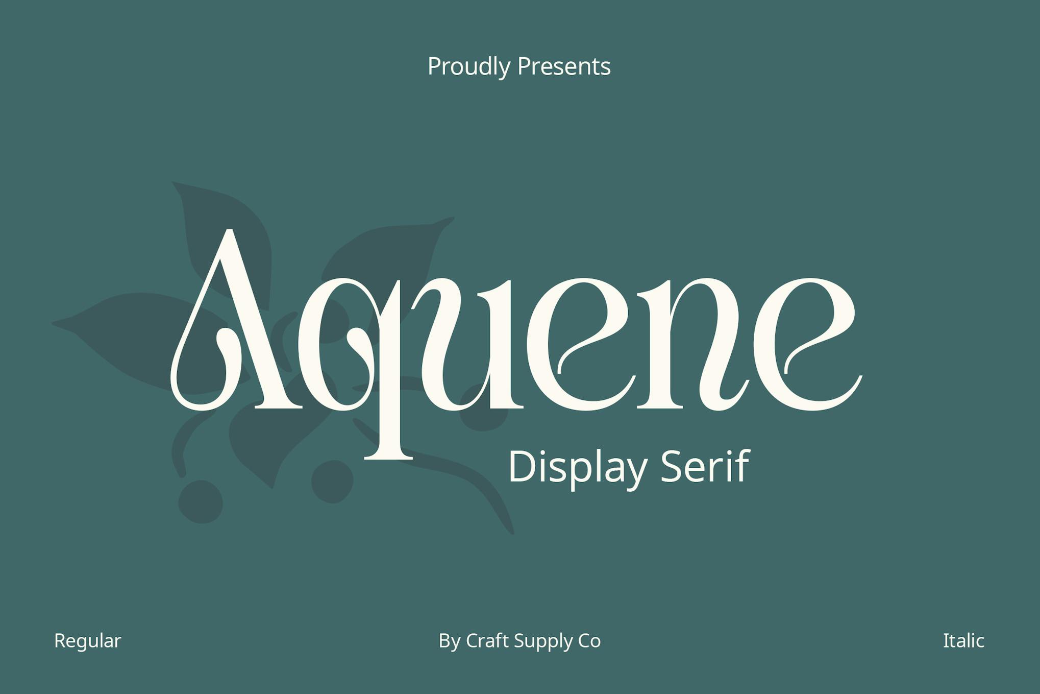 Aquene – Display Serif