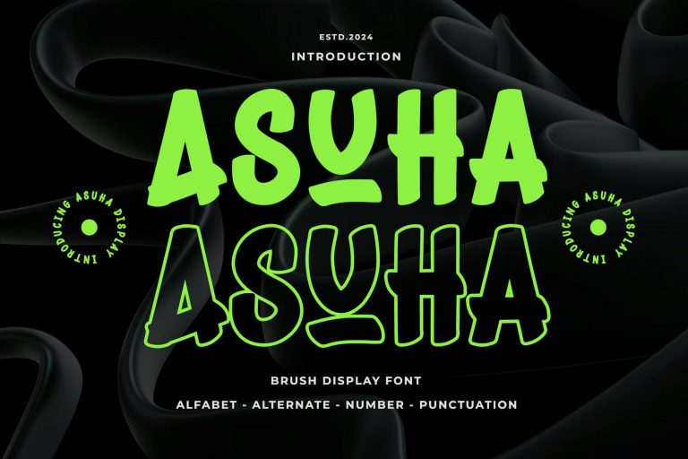 ASUHA – Brush Display Font