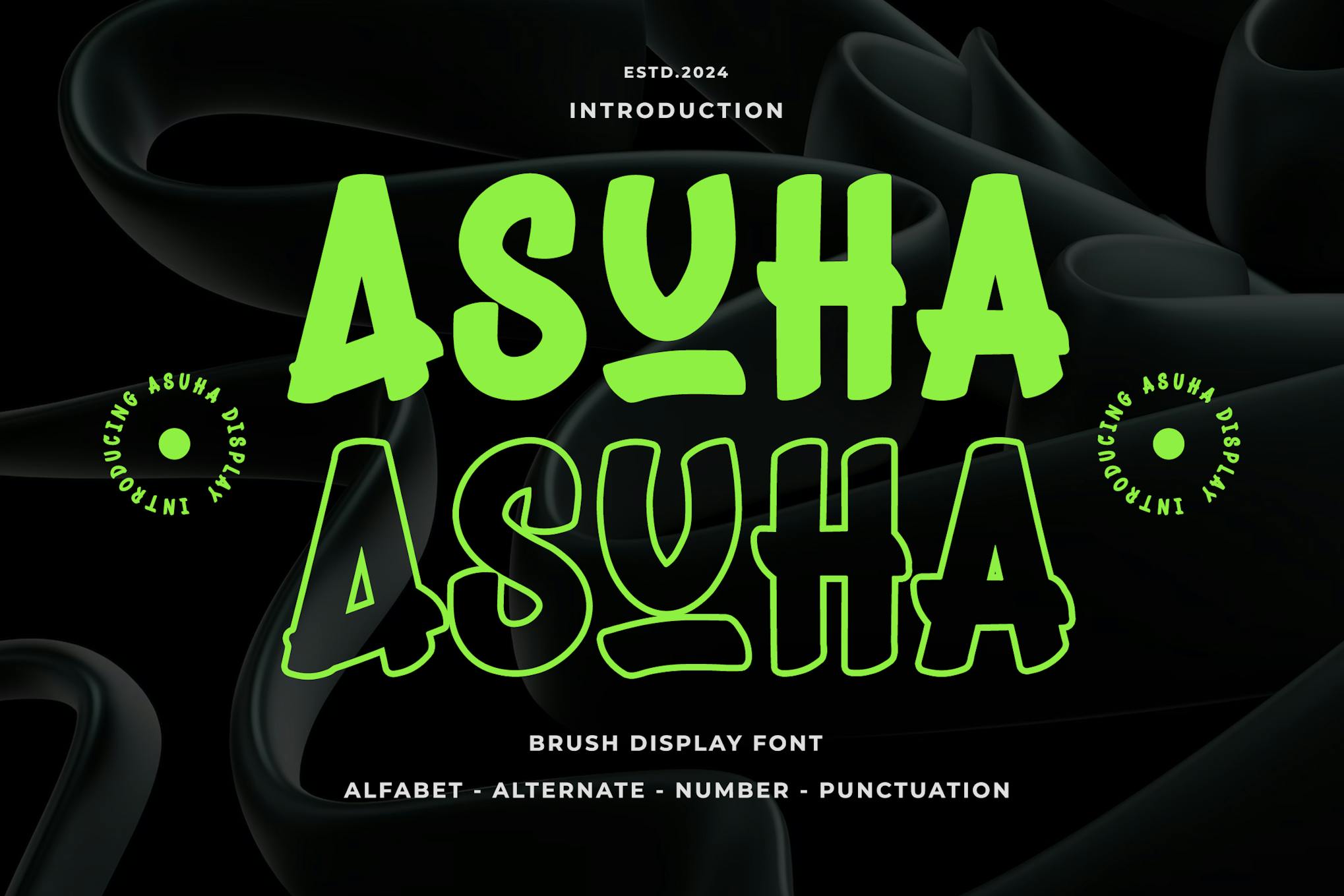 ASUHA – Brush Display Font