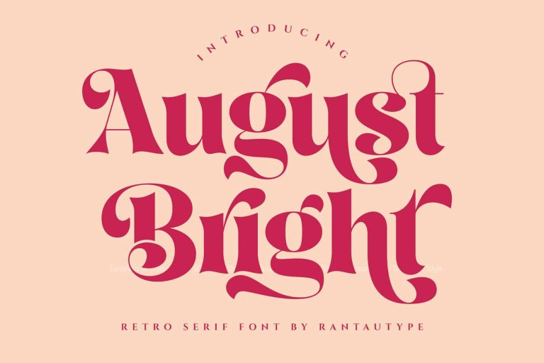 August Bright Retro Serif Font