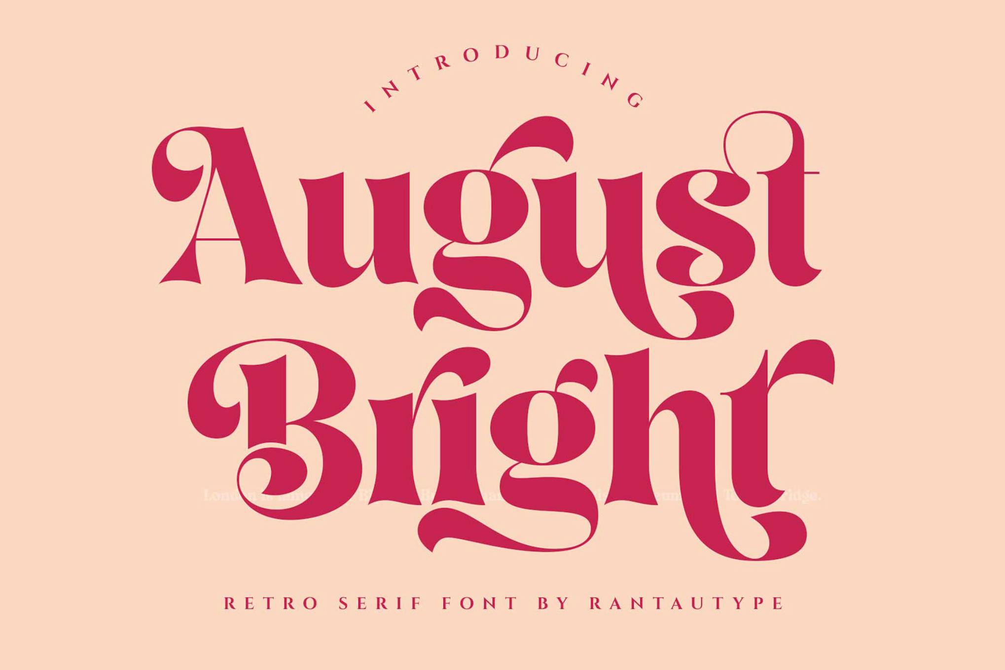 August Bright Retro Serif Font