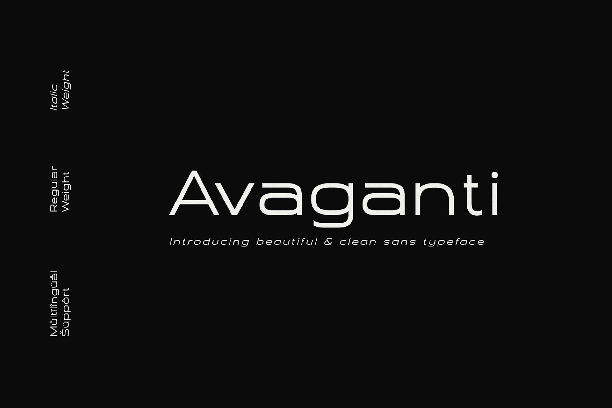 Avaganti – Clean Sans Typeface