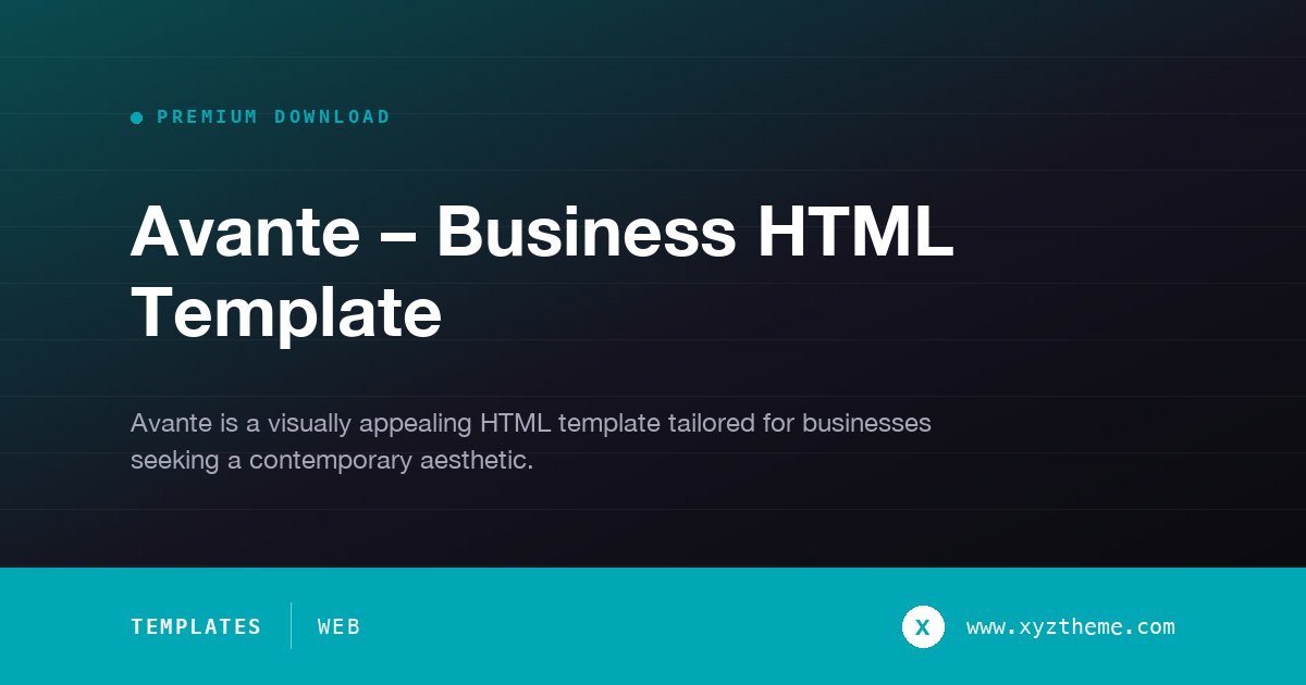 Avante – Business HTML Template
