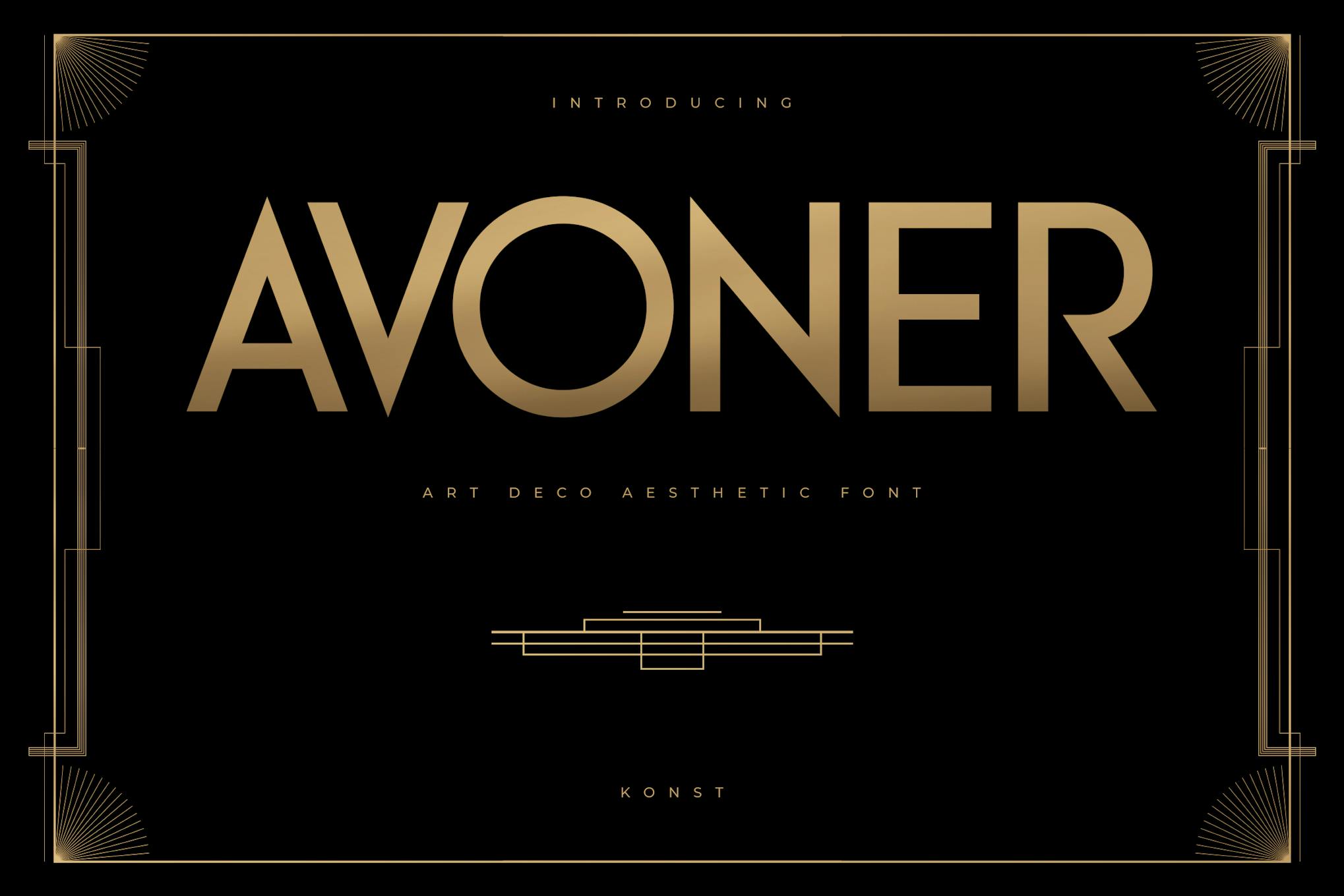 Avoner – Art Deco Fonts