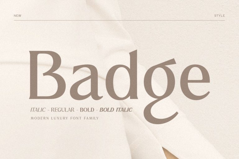 Badge – Modern Luxury Font Family