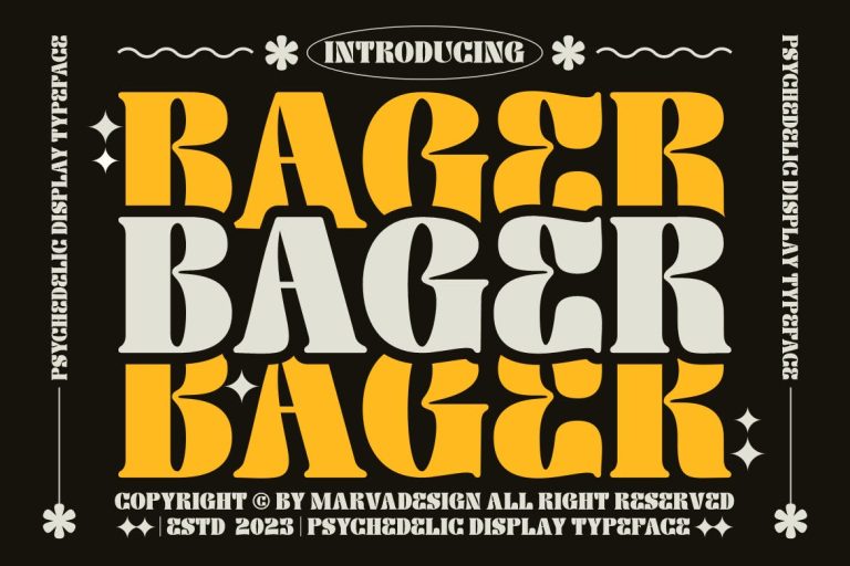 Bager – Psychedelic Display Font