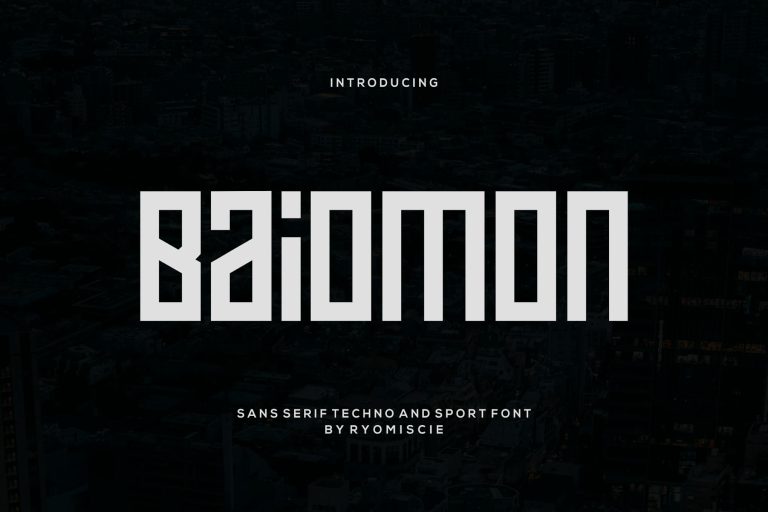 Baiomon – Sans Serif Techno And Sport Font