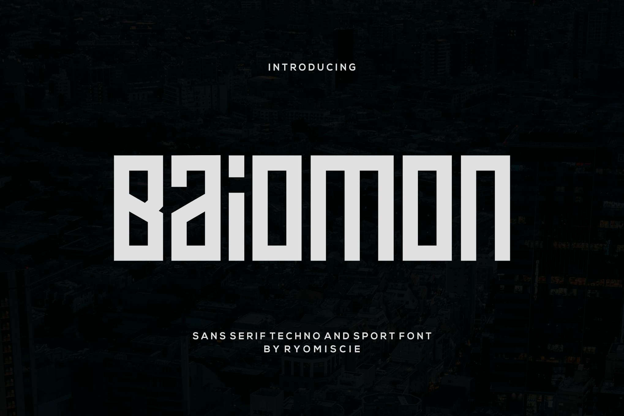 Baiomon – Sans Serif Techno And Sport Font
