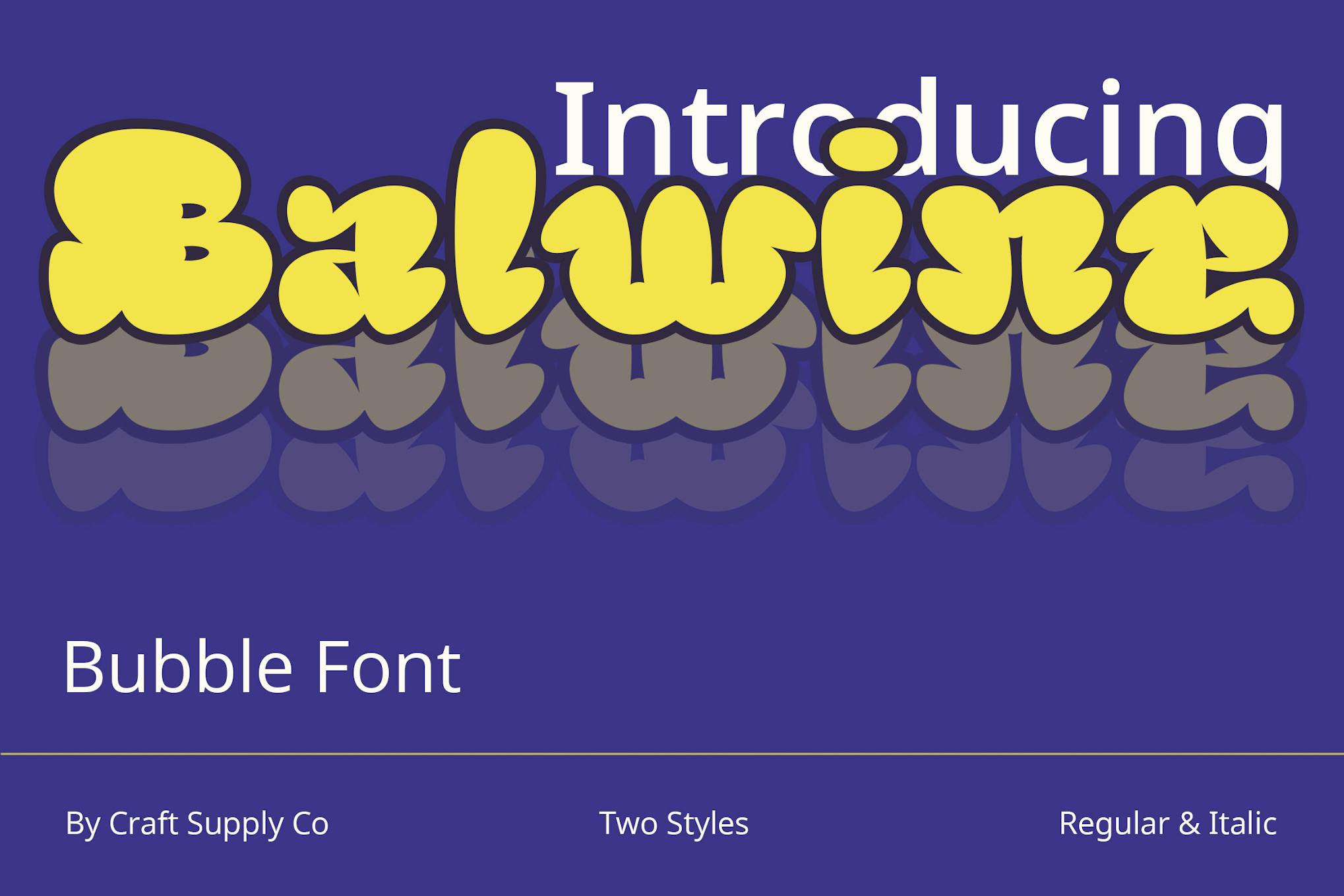 Balwine – Bubble Font