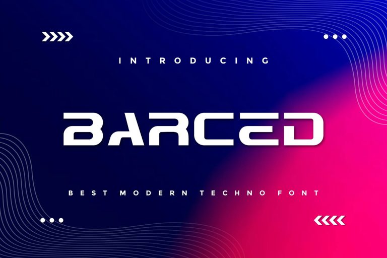 Barced – Modern Techno Font