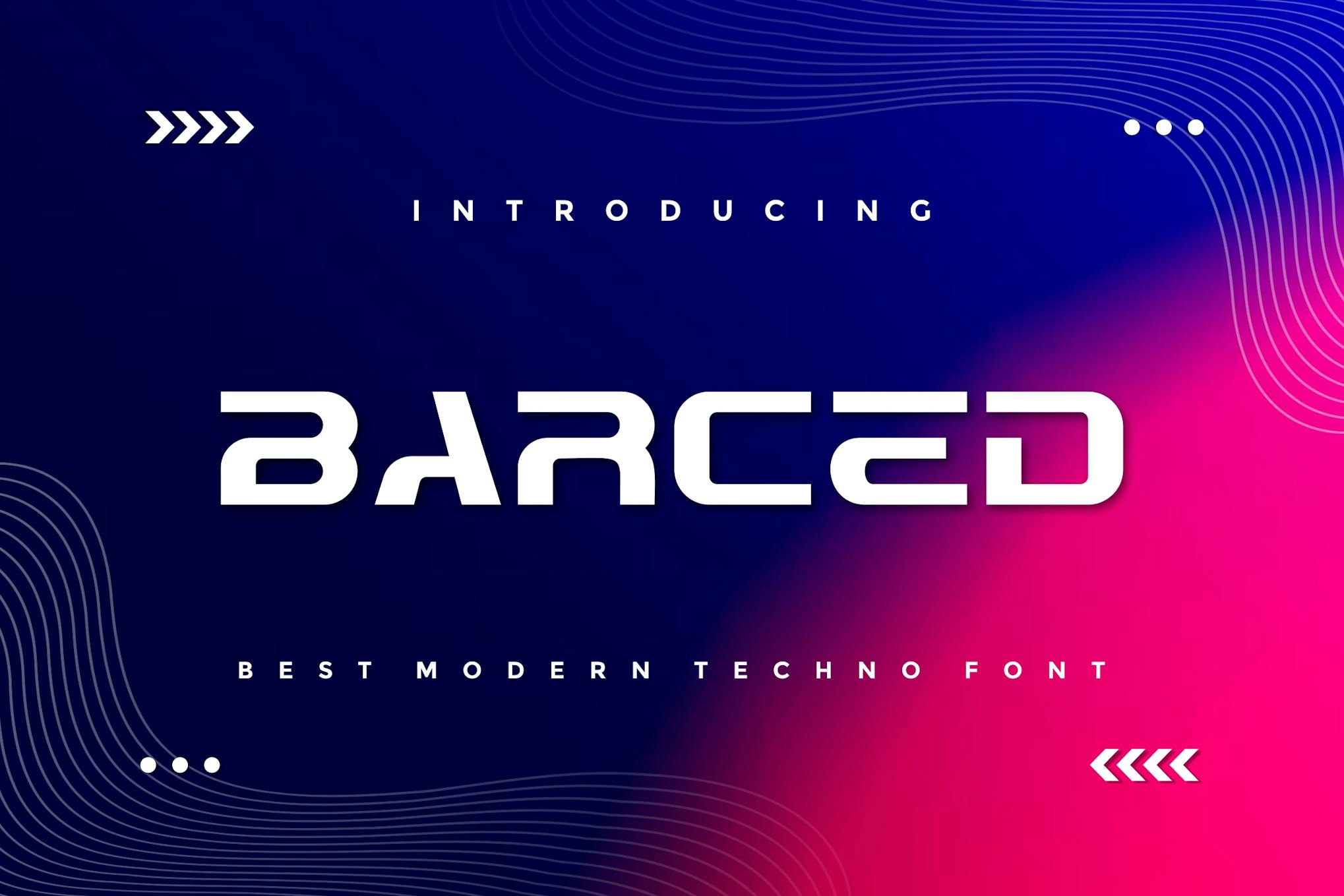 Barced – Modern Techno Font