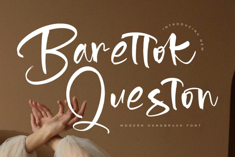 Barettok Queston Modern Handbrush Font