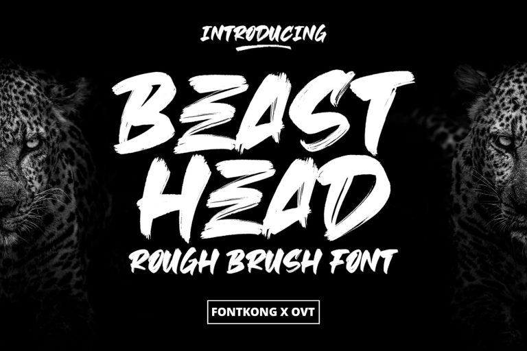Beast Head – Rough Brush Font