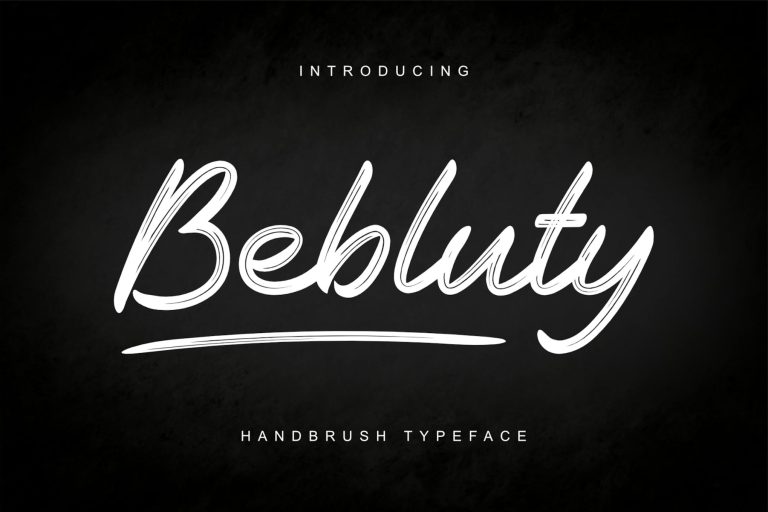 Bebluty – Handbrush Typeface