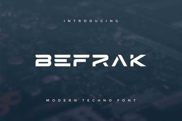 Befrak – Modern Techno Font