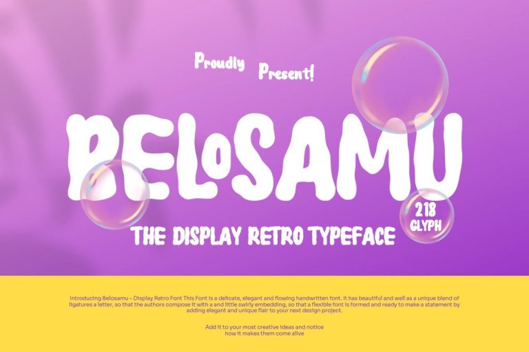 Belosamu – Dipslay Retro Font