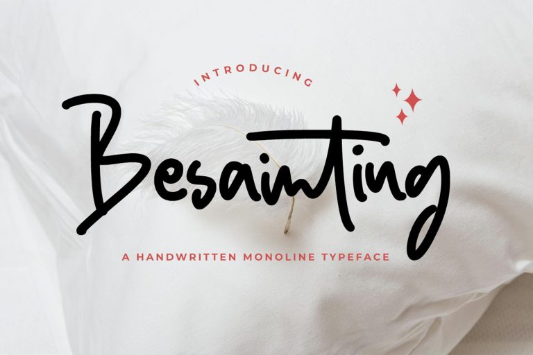 Besainting – Bold Monoline Font