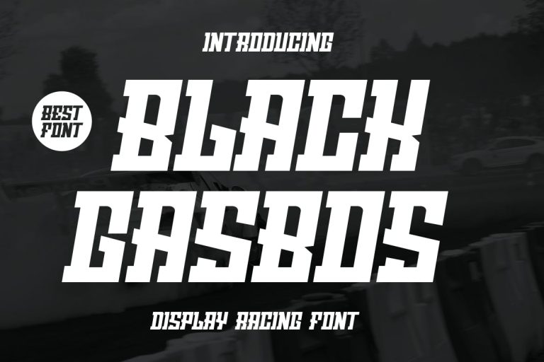 Black Gasbos – A Speedy Display Font