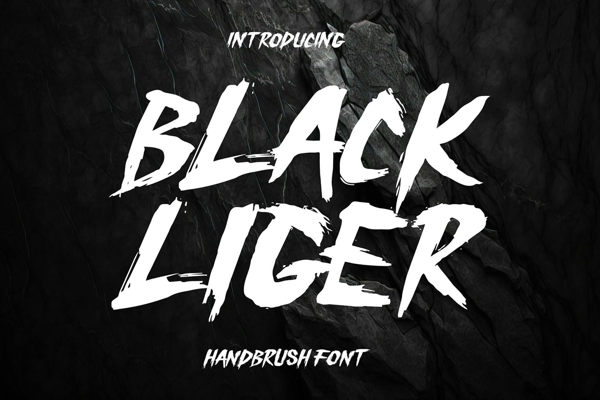 Black Liger – Handbrush Font
