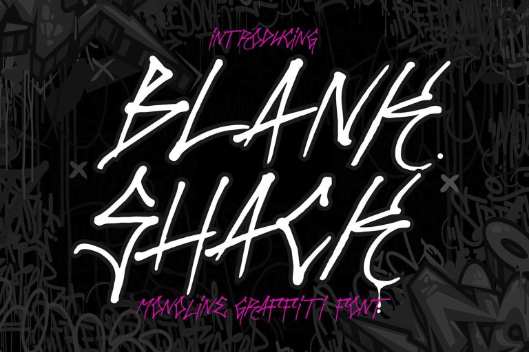 Black Shack – Monoline Graffiti Font