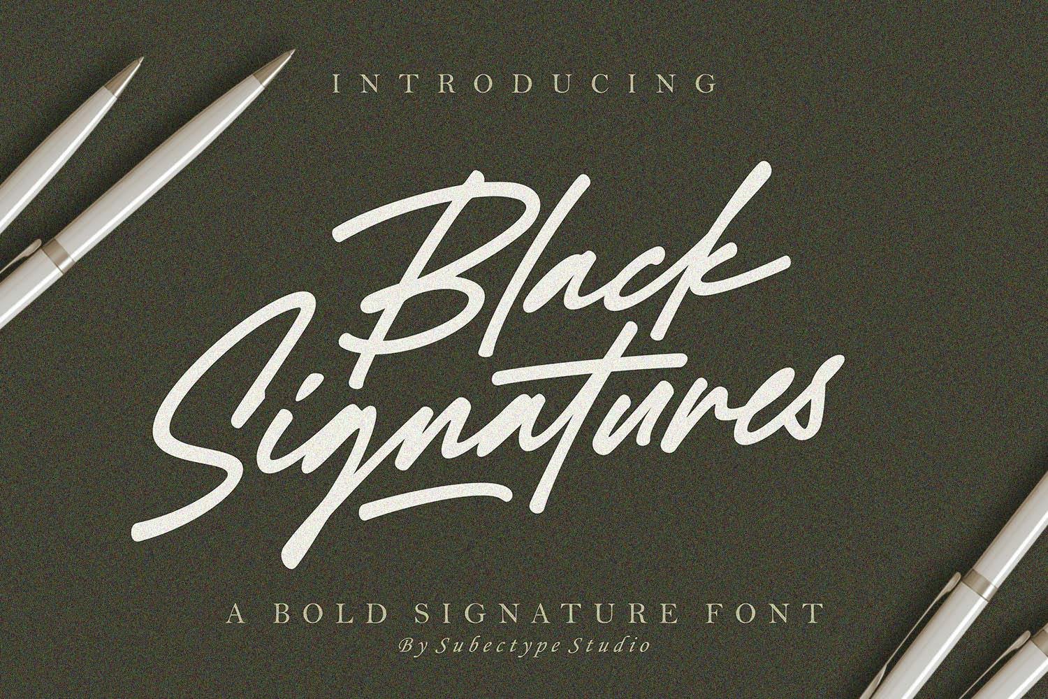 Black Signatures – Signature Font