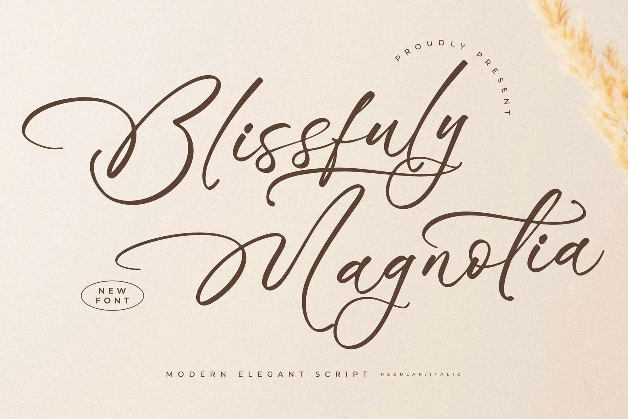 Blissfuly Magnotia Modern Elegant Serif Font