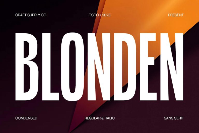 Blonden – Condensed Sans Serif